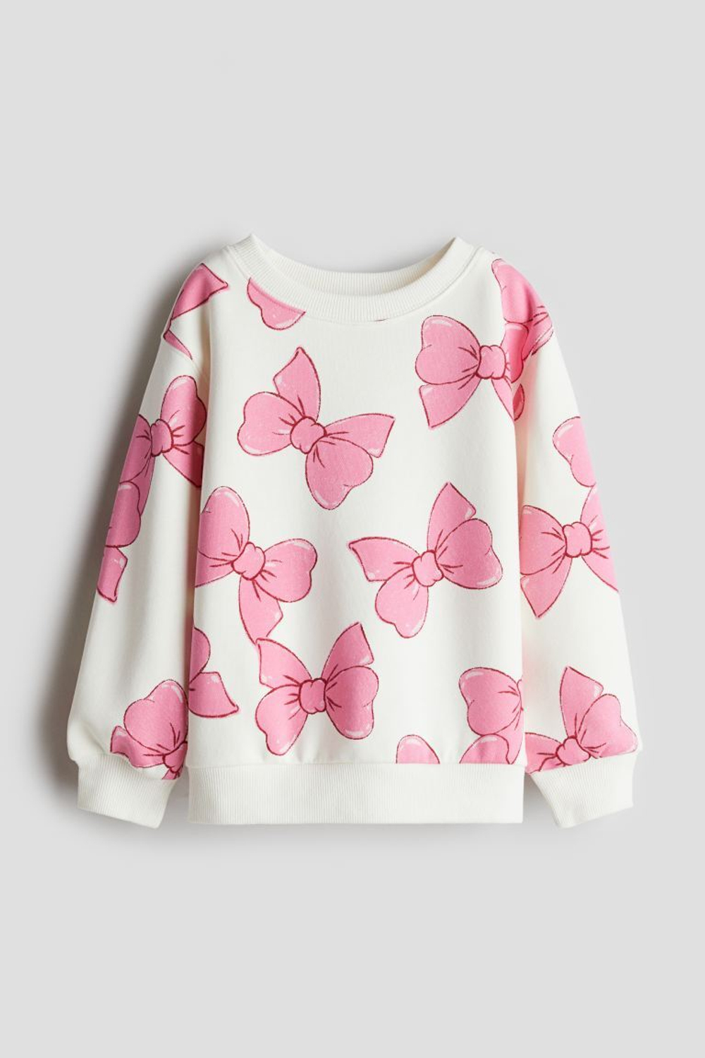 H&M Толстовка с круглым вырезом, розовый