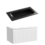 Тумба с раковиной Sancos CODE CD80W/CN7012MB 80 белая