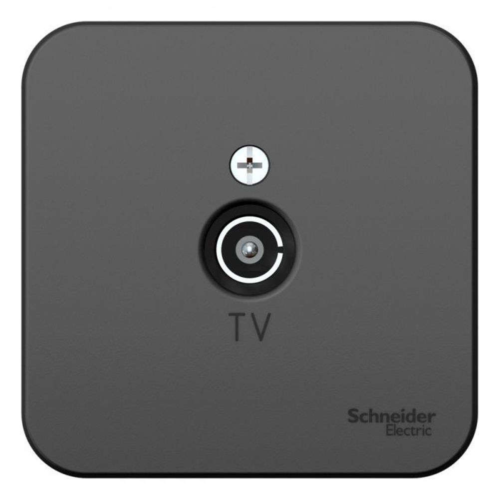 Розетка телевизионная TV ОП Blanca коннектор с изолир. пластиной антрацит SE BLNTA000016 Розетка телевизионная TV ОП Blanca коннектор с изолир. пластиной антрацит SE BLNTA000016