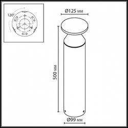 Наземный низкий светильник Odeon Light NATURE 7119/12GL