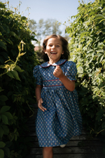 Шарлотта Синее с красным кантом