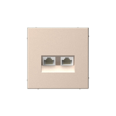 ARTGALLERY РОЗЕТКА двойная компьютерная RJ45+RJ45, кат. 5е, механизм, ПЕСОЧНЫЙ