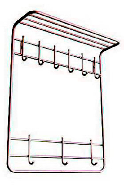 Вешалка 2х ярусная 80см антик (17815)