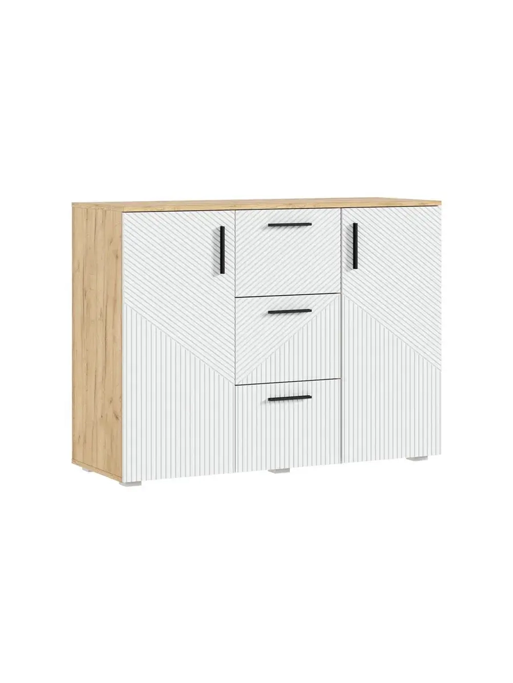 Комод для одежды Браш Вайт 3 ящика, 120х45х91 см