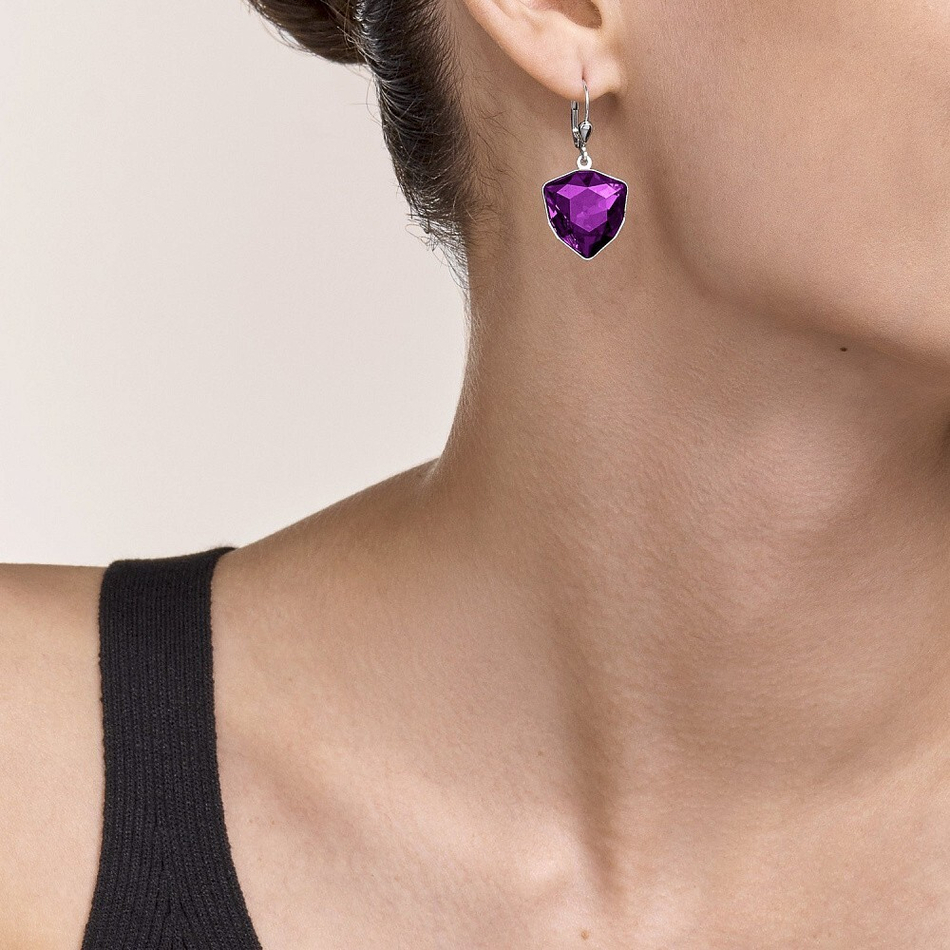 Серьги Coeur de Lion Magic Crystal Amethyst 5054/20-0824 цвет фиолетовый