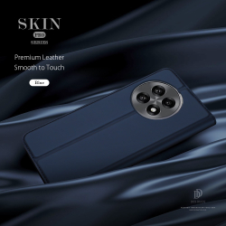 Чехол книжка из PU кожи синего цвета от Dux Ducis для OnePlus 13R, OnePlus Ace 5 и 5 Pro, серия Skin Pro Series Case