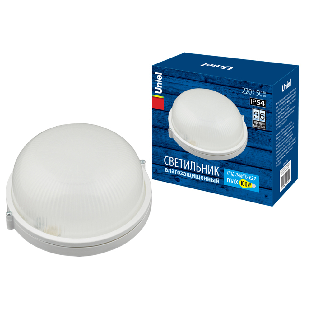 Светильник UWL-R01 100W/E27 IP54 WHITE Круг