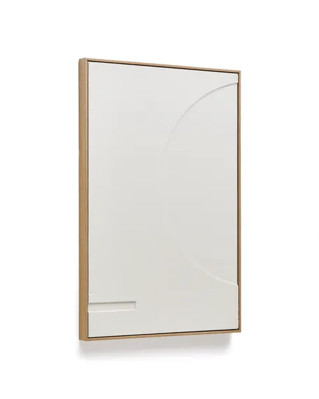 Sefri Картина с круглыми геометрическими фигурами белого цвета 60 х 90 см