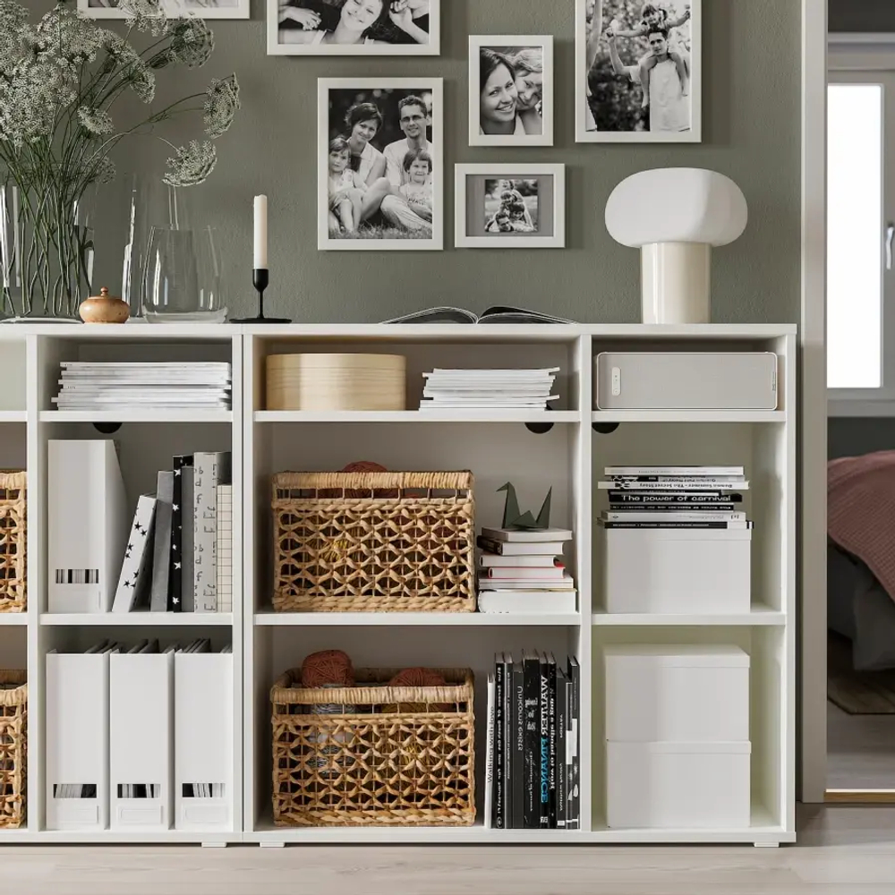 Открытый шкаф - VIHALS IKEA/ВИХАЛС ИКЕА, 37х90х286 см, белый