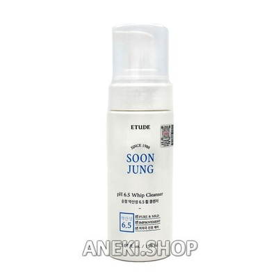 Пенка-мусс для чувствительной кожи лица 150 мл Soon Jung Whip Cleanser Foam Etude House