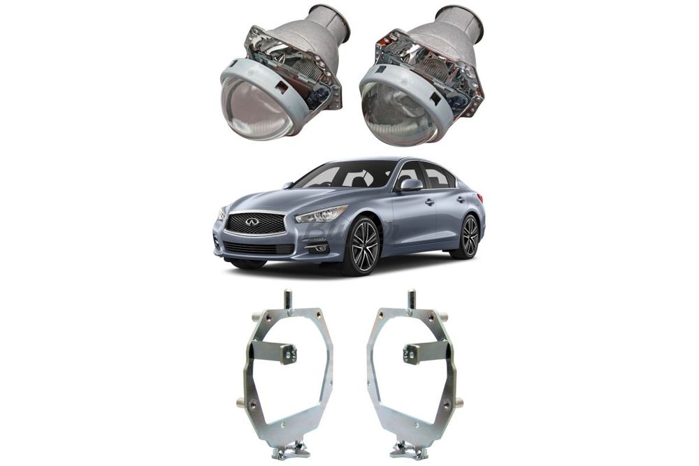 Готовый комплект для замены штатных линз с AFL Infiniti Q50 дорестайлинг 2013-2017