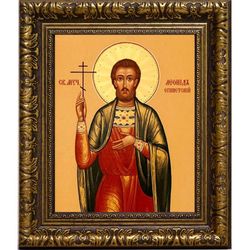 Леонид Египетский Святой мученик. Икона на холсте.