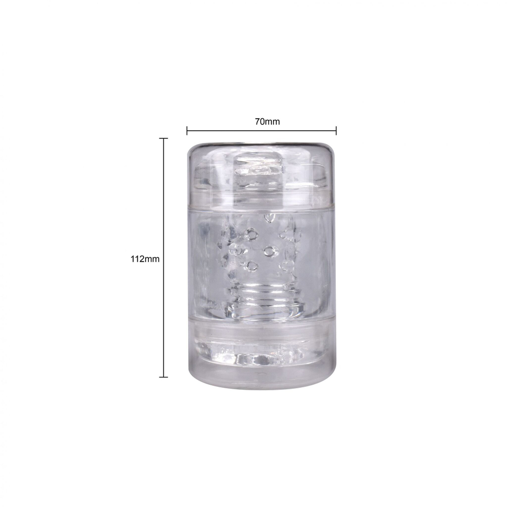 Мастурбатор Erokay Joy Cup M303 – двусторонний, прозрачный, 11,2 см