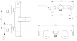 Термостат для ванны Bravat Waterfall
