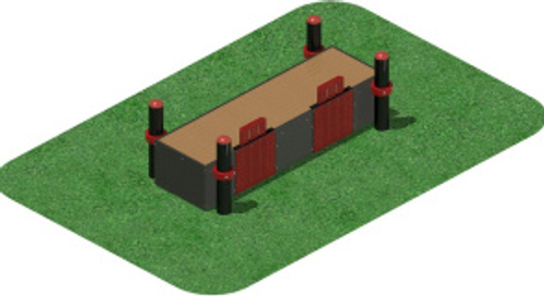ГОРИЗОНТАЛЬНАЯ ГИМНАСТИЧЕСКАЯ СКАМЬЯ, К КОТОРОЙ ПРИКРЕПЛЕНЫ ДВЕ РАЗДВИЖНЫЕ АНТИВАНДАЛЬНЫЕ ИЗМЕРИТЕЛЬНЫЕ ЛИНЕЙКИ С ДИАПАЗОНОМ ИЗМЕРЕНИЯ ОТ "+35" ДО "-10" СМ, ДЛЯ ВЫПОЛНЕНИЯ ИСПЫТАНИЯ "НАКЛОН ВПЕРЕД ИЗ ПОЛОЖЕНИЯ СТОЯ НА ГИМНАСТИЧЕСКОЙ СКАМЬЕ"