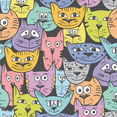 Разноцветные котики