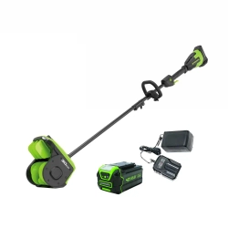 Greenworks GD40SS2 40В снегоуборщик аккумуляторный (1 x 5 Ач, ЗУ) ковш 30 см, выброс 7.6 м 2603107UG