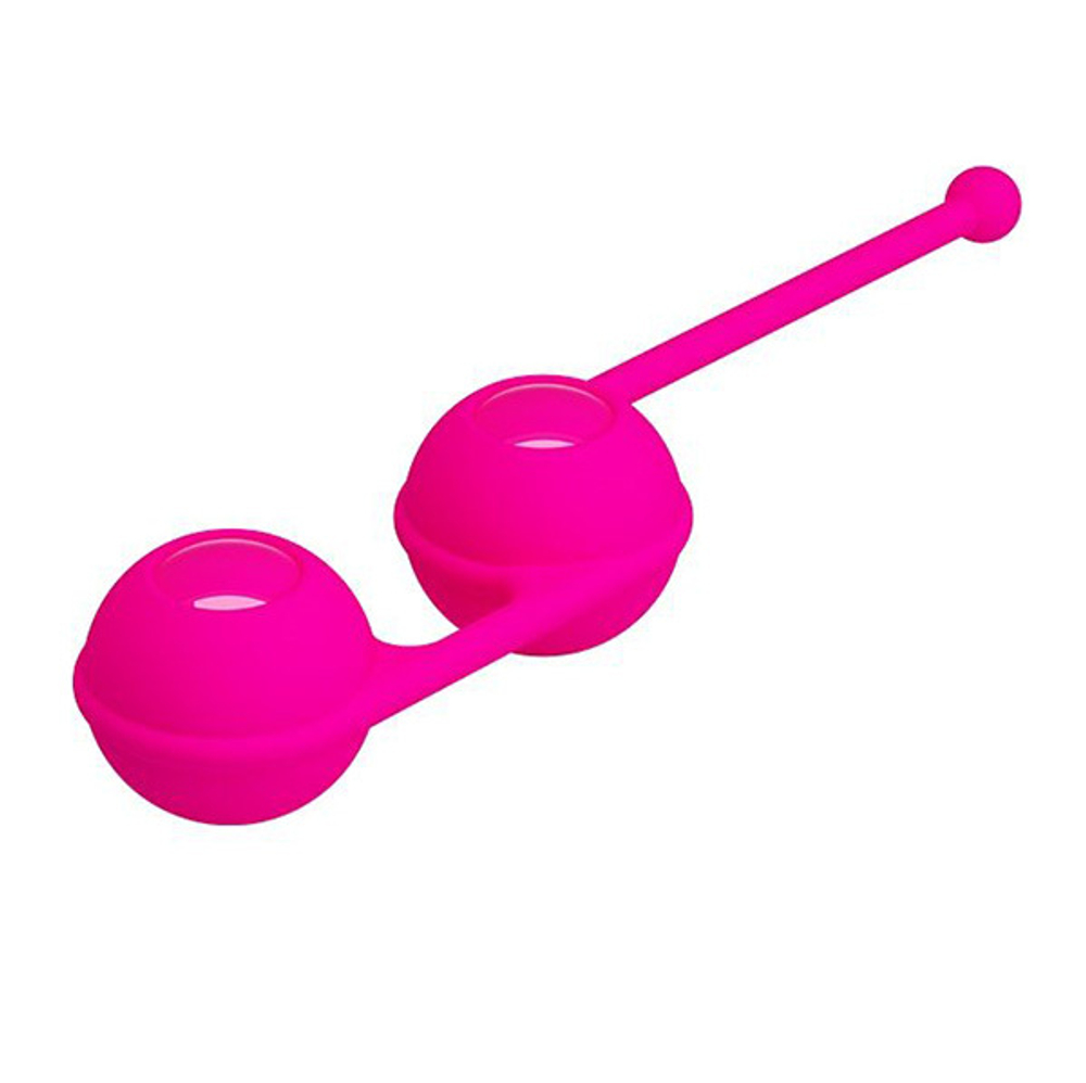 Ярко-розовые вагинальные шарики Baile Kegel Tighten Up III BI-014493