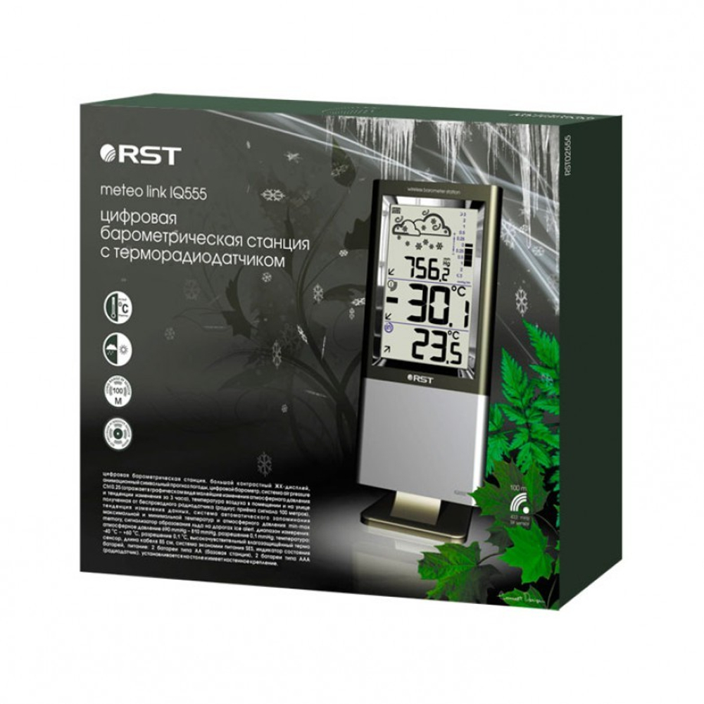 Метеостанция RST с цифровым барометром iQ555, серебристый