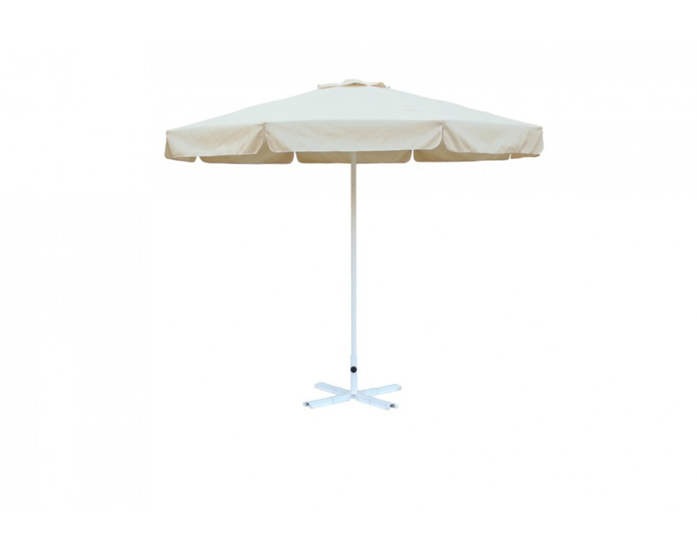Зонт Ø 2.5 м с воланом (стальной каркас с подставкой, стойка 40мм, 8 спиц 20х10мм, тент OXF 300D) порошковая краска