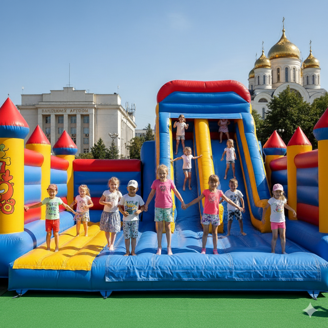 Надувной батут купить в Гомеле недорого | БатутМастер