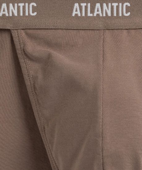 Мужские трусы (3шт) слипы танга Atlantic 3MP-1576, темно-бежевый + темно-синий + темно-голубой