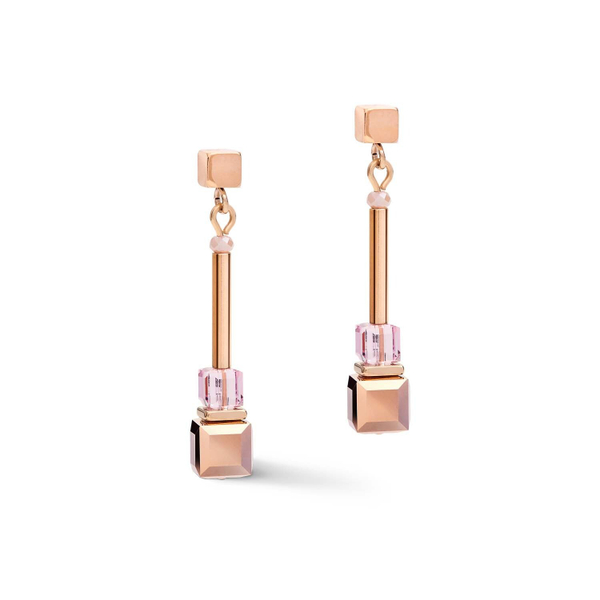Серьги Coeur de Lion Rose Gold Lilac 5042/21-0829 цвет фиолетовый, золотой