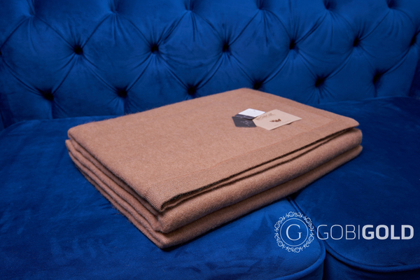 Одеяло тканое из 100% верблюжьей шерсти 200х220 (евро) - камел