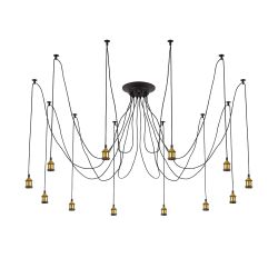 Citilux Эдисон CL451121 Люстра паук Венге Бронза