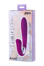 Перезаряжаемый мощный и тихий вибратор ANELL с двумя вибро-моторами (10 режимов) (18,5 см) (фиолетовый) (Цвет: фиолетовый)