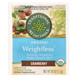 Traditional Medicinals, Organic Weightless, клюква, без кофеина, 16 чайных пакетиков, 24 г (0,85 унции)