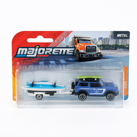 Машинка Majorette City Ford Bronco 3002001 3 с прицепом и байдарками 1:64 3002001