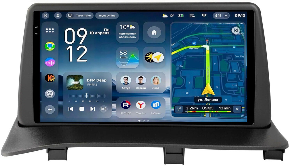 Магнитола для Mitsubishi Delica 4 1994-2007 (взамен верхнего бардачка) - Teyes CC4-PRO монитор 9.5" 2K QLED на Android 13, Snapdragon 778G, AI, CarPlay, DSP, 4G SIM-слот