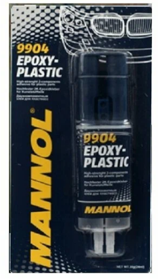 Клей эпоксидный 2-компонентный  Шприц-тюбик Epoxi-Plast  MANNOL (30гр) 9904