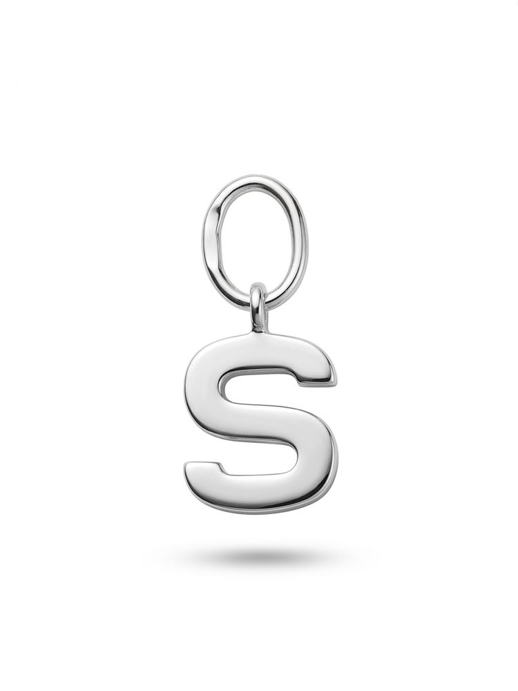 Подвеска буква S из серебра