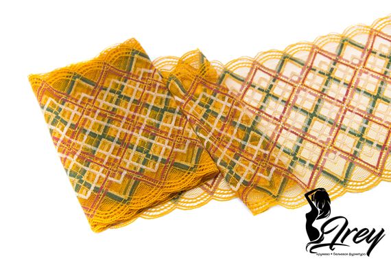 223 Кружево эластичное 19,5 см, Италия, оранжевый