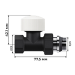 Набор термостатический прямой Royal Thermo Design 1/2quot;М30х1,5 (Черный)