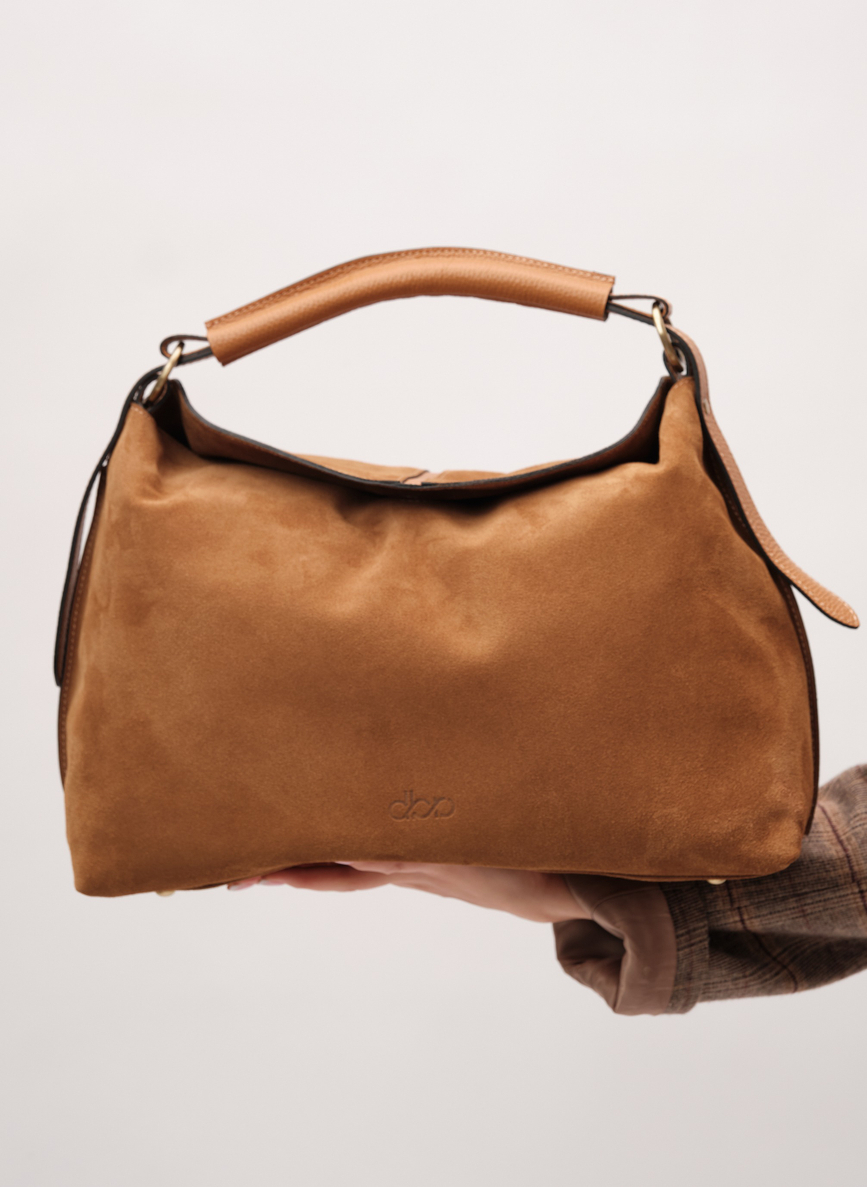 Замшевая сумка Andrea DBR 31374 светло-коричневый