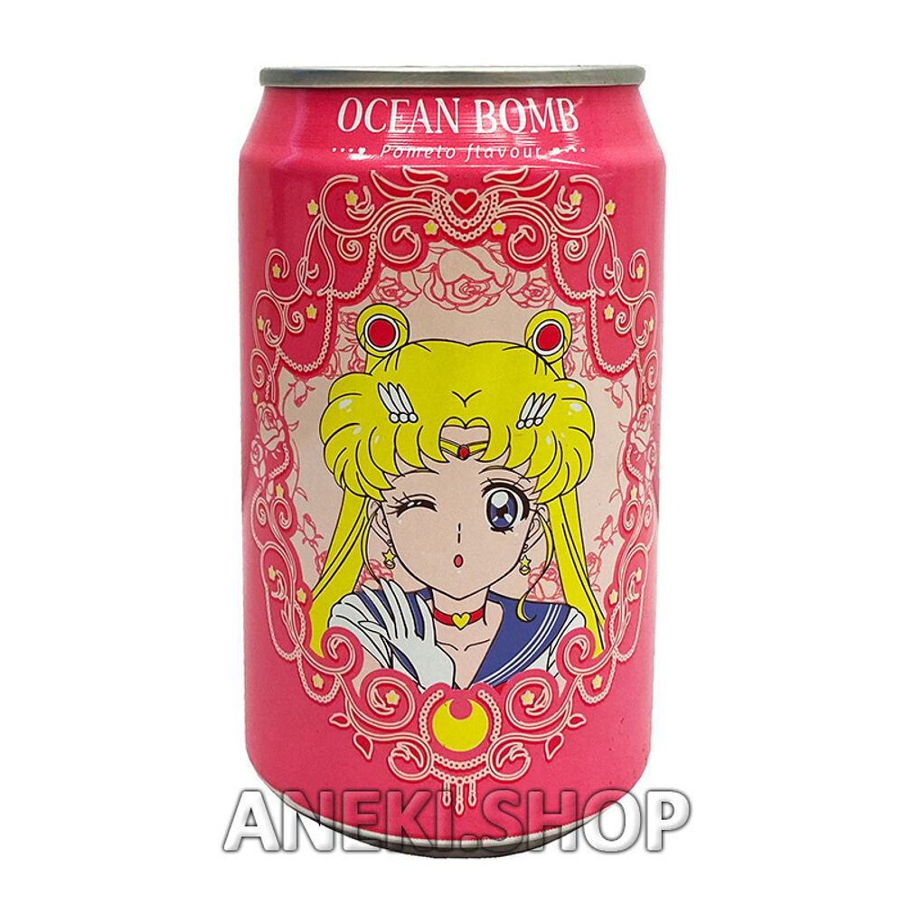 Лимонад газированный со вкусом помело Сейлор Мун 330 мл Ocean Bomb Sailor Moon Sparkling Water Pomelo Flavor