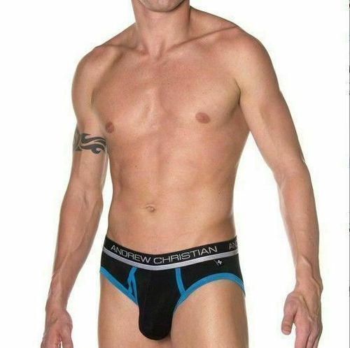 Мужские трусы брифы черные Andrew Christian Air Sculpt Brief Black