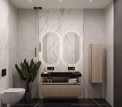 Зеркало 110x60 с подсветкой Armadi Art Vallessi 568-G Золото