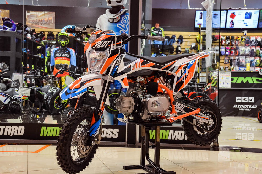 Питбайк Regulmoto PILOT 110EA 12/10 New 2020 (Черный/Оранжевый)
