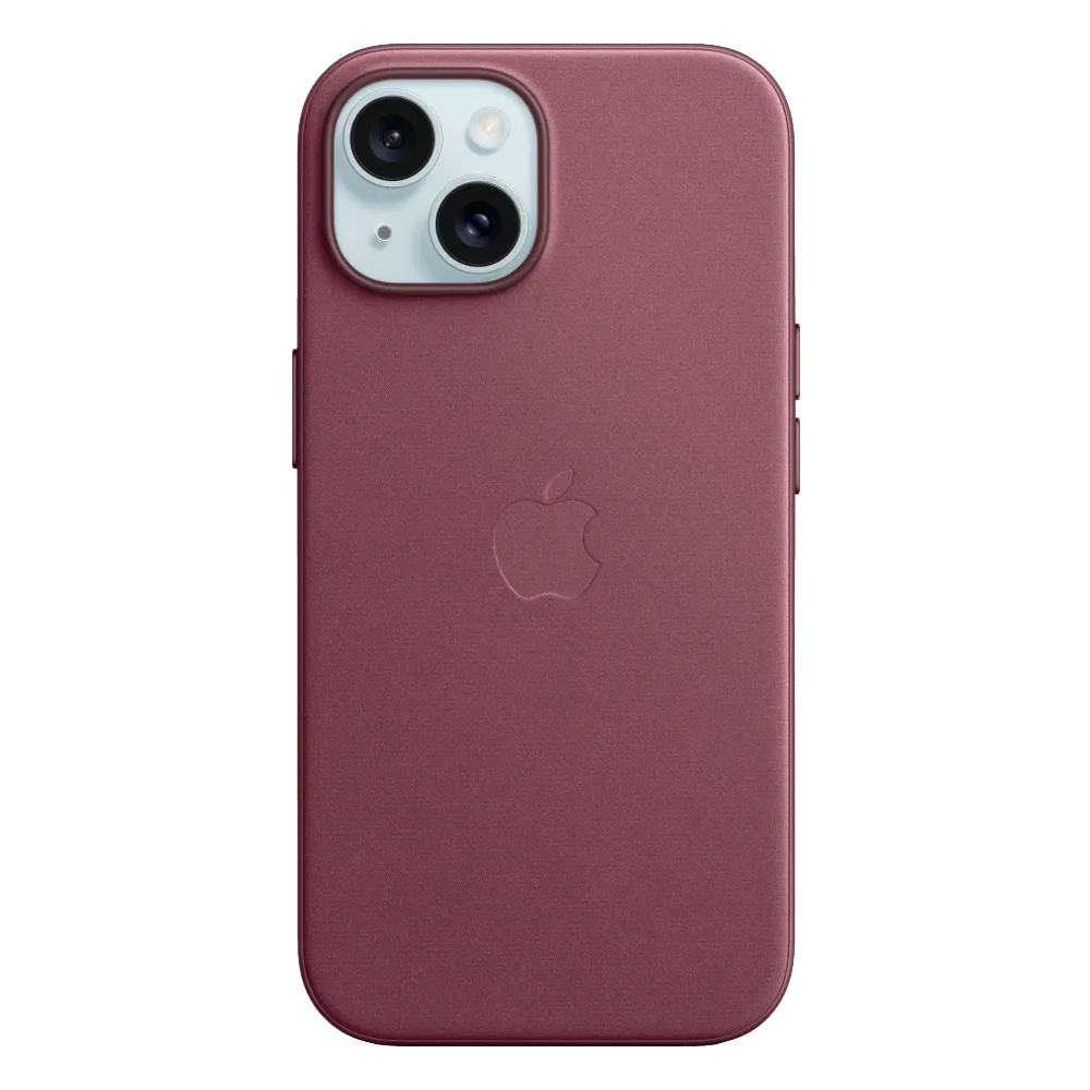 Тканевый чехол с поддержкой MagSafe Apple FineWoven Case для iPhone 15, Mulberry (Красная шелковица)