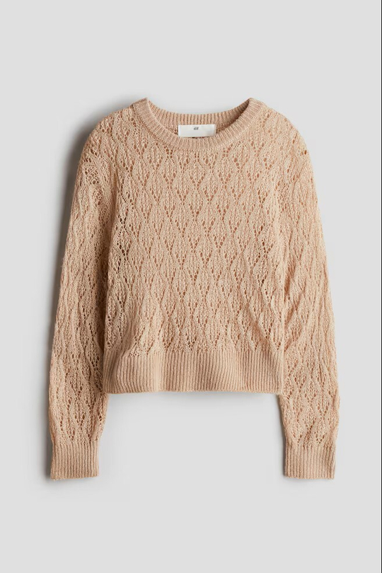 H&M Трикотажный свитер, бежевый