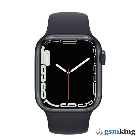 Apple Watch Series 7 GPS 41mm Midnight Aluminum Case with Sport Band Midnight MKMX3LL/A