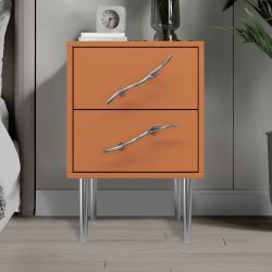 Тумба Арт Колор matte Стайл Сильвер Томленый оранжевый матовый