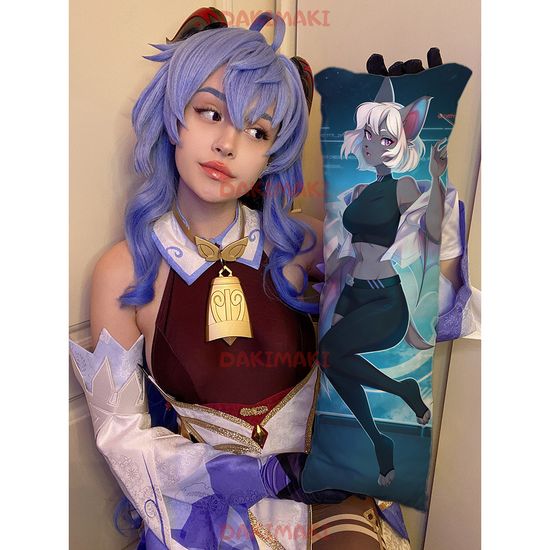 Мини дакимакура фурри Летучая мышь девочка арт. M1191, 60х20 см