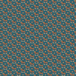 Шаль 120*120см, ЛОШАДКИ на синем