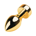 Анальная втулка золотистая с прозрачным кристаллом (Цвет: золотистая с прозрачным)