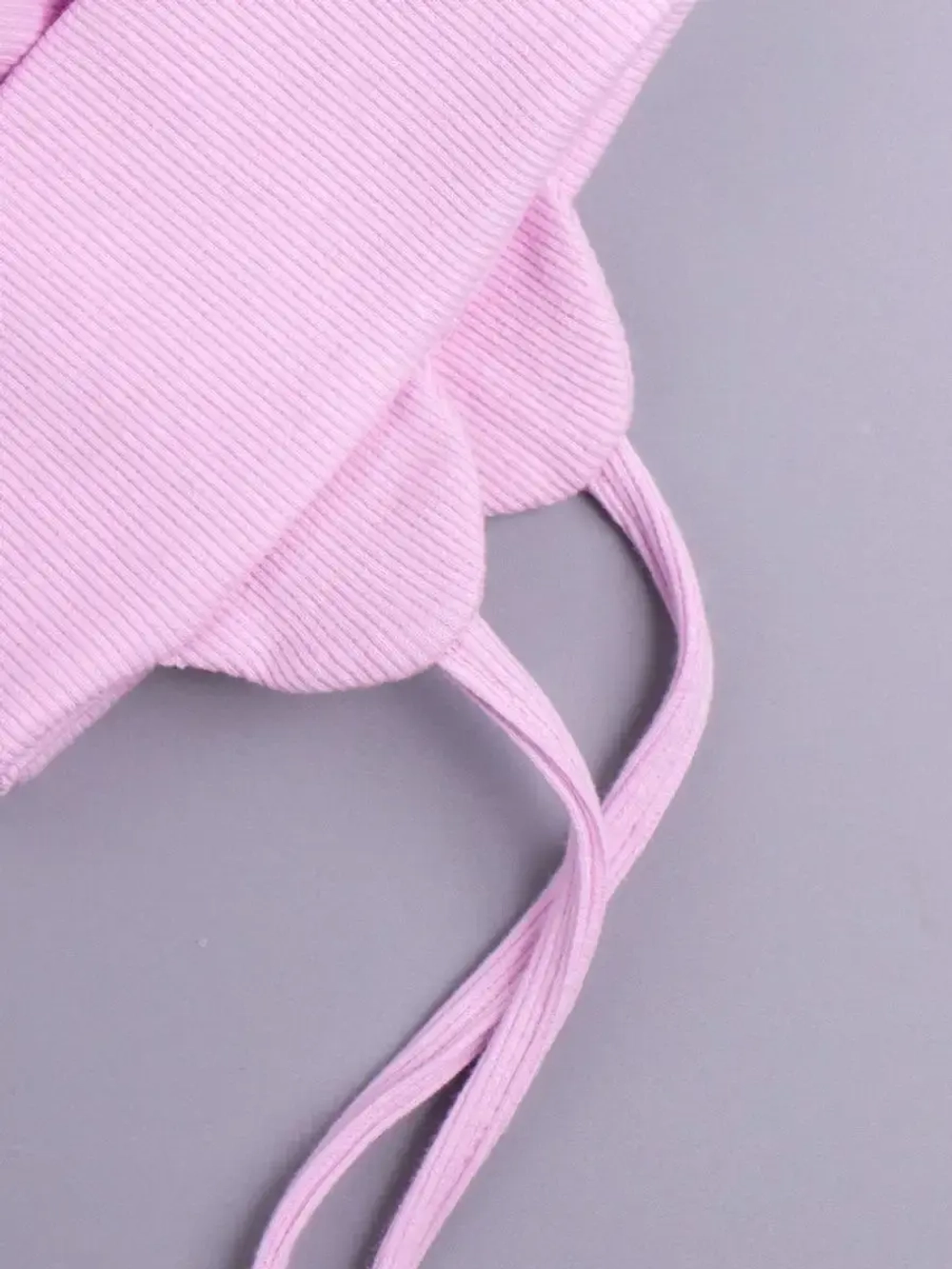 Шапка с ушками для девочки трикотажная на завязках